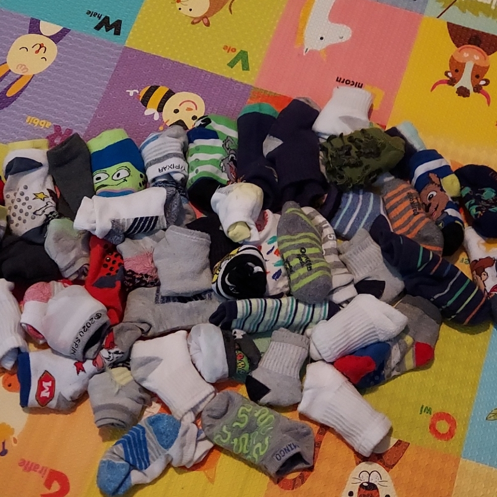 50 pairs of boys toddler socks